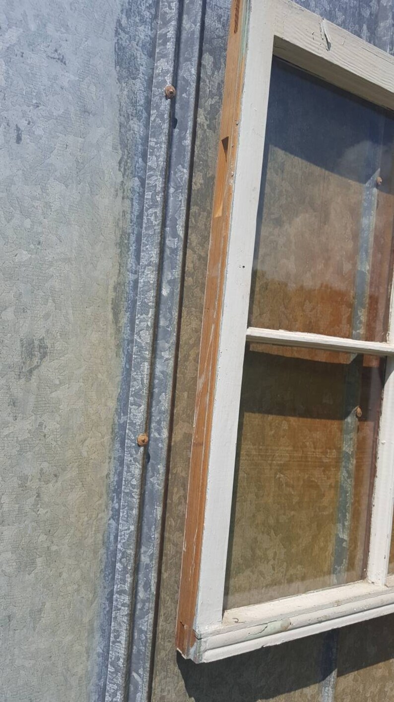 6 Pane Vintage Antique Wood Window Frame Sash 33x27 Solid Etsy