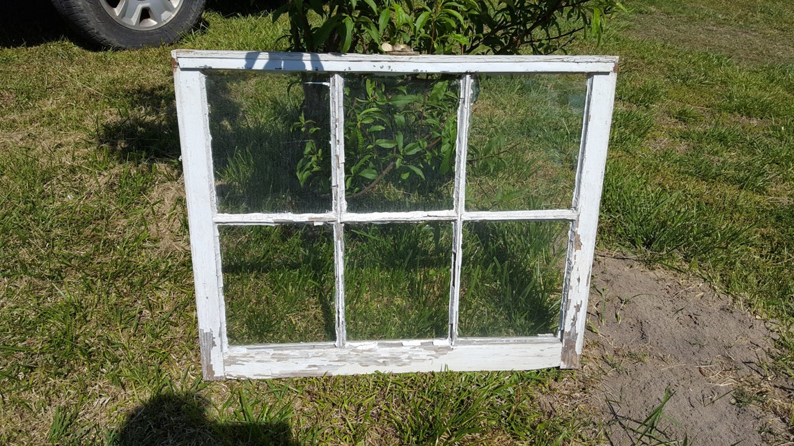 34x27 6 Pane Vintage Antique Window Sash Rustic Shabby Unique Etsy