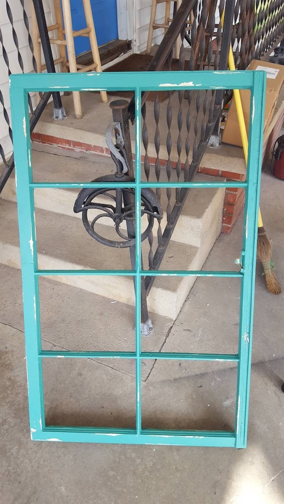 VINTAGE SASH ANTIQUE WOOD WINDOW FRAME PINTEREST RUSTIC 36x24 8 PANE