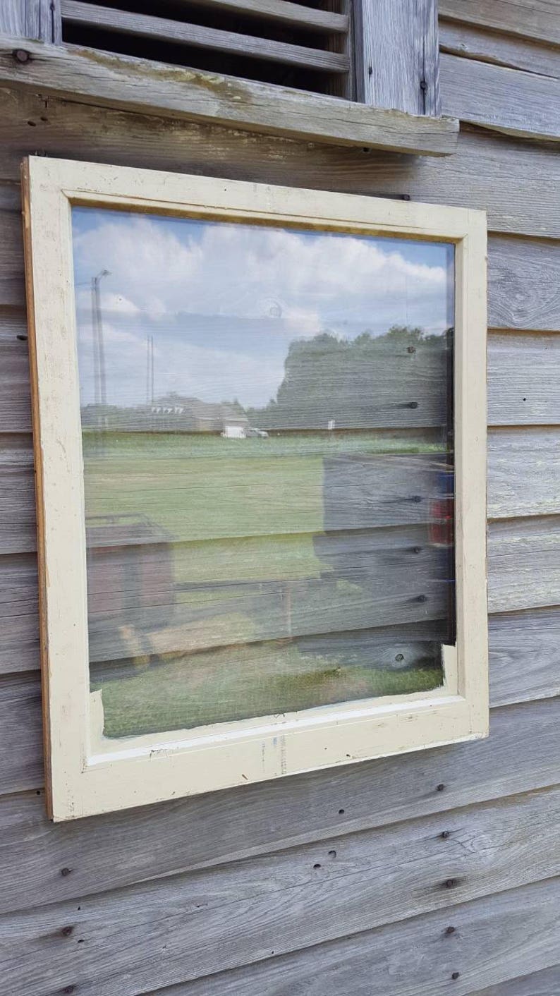 27x23 old window sash 1 pane one pane picture frame double Etsy