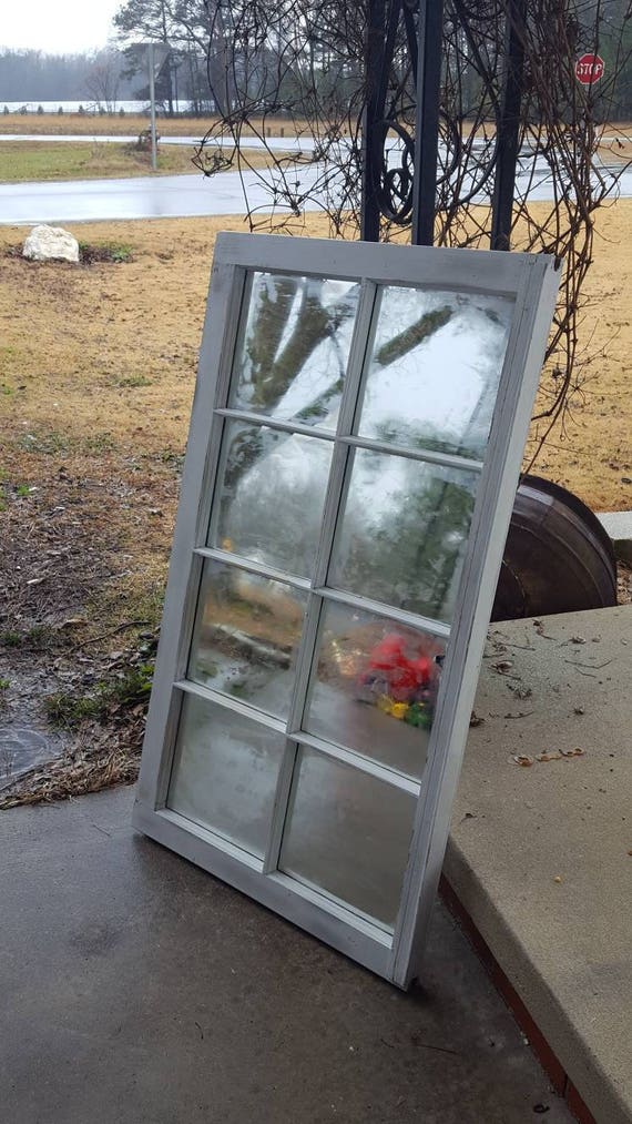 8 Pane Vintage Antique Wood Window Frame Sash Farm House Etsy