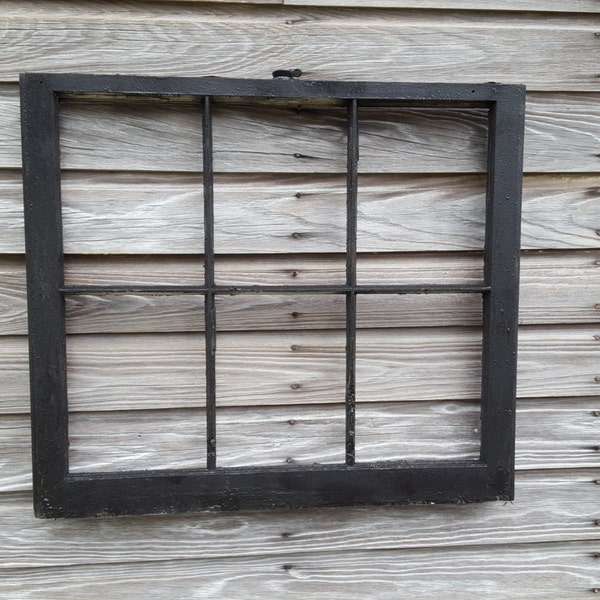 Black antique sash window frame 3 feet by 28" no glass