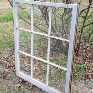40x32 Nine 9 Pane Vintage Farm House Antique Wood Window Frame Sash Wedding Portait 40x32, old window frame, antique window pane