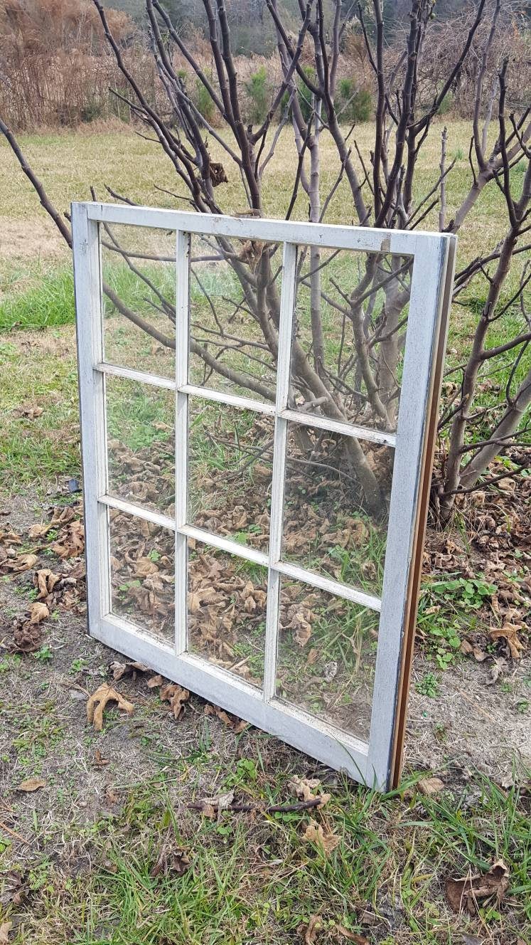 40x32 Nine 9 Pane Vintage Farm House Antique Wood Window Frame