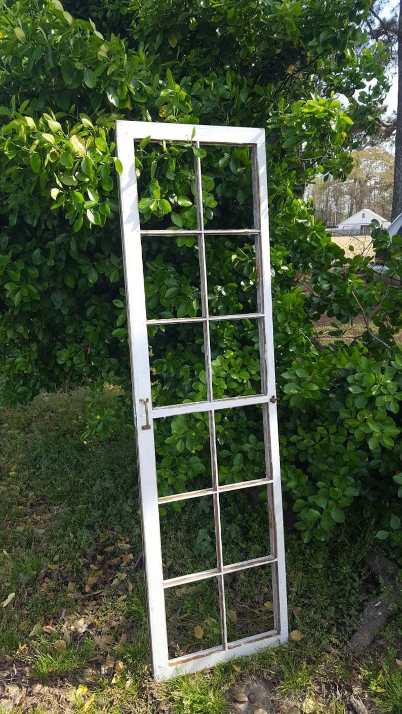 Architectural Salvage Antique Farm Window Sash Frame 12 Pane Etsy