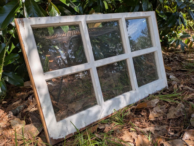 Antique Authentic Single Pane Window, 6 Panes, 6 Panel Old Beautiful ...