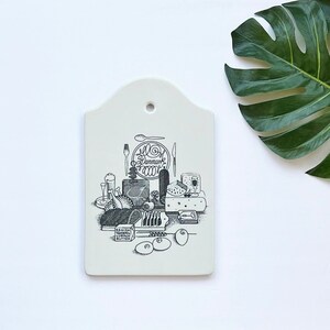 Vintage Ceramic Charcuterie Board | Nymølle Denmark Wall Plaque | Danish Modern Decor