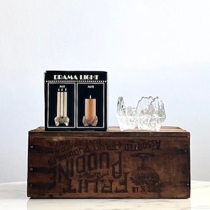 Vintage L.E. Smith Drama Light | Double-Sided Pillar and Taper Candlestick Holders | New Old Stock