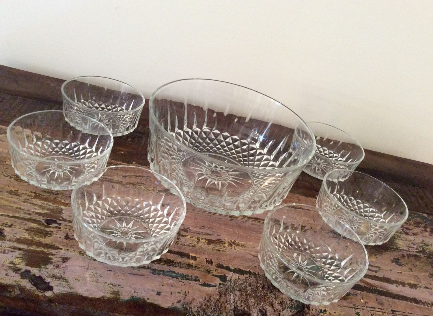 Vintage Arcoroc France Tempered Glass Fruit Bowls Diamant Etsy Vintage Arcoroc France Tempered Glass Fruit Bowls Diamant Etsy