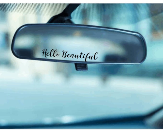 Hello Car Mirror Decal | Positive Affirmation Sticker