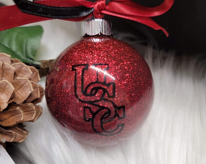 USC Christmas Ornament Glitter Tree Gift