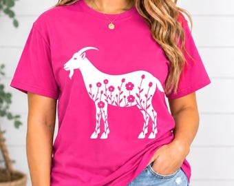 Goat Lover Shirt, Farm Life T-Shirt, Goat Mom Gift, Farm Animal Graphic Tee, Country Girl Shirt, Homestead Clothing, Goat Owner Gift