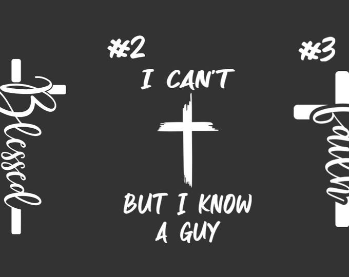 Jesus Cross Faith Car Decal The Man Blessed