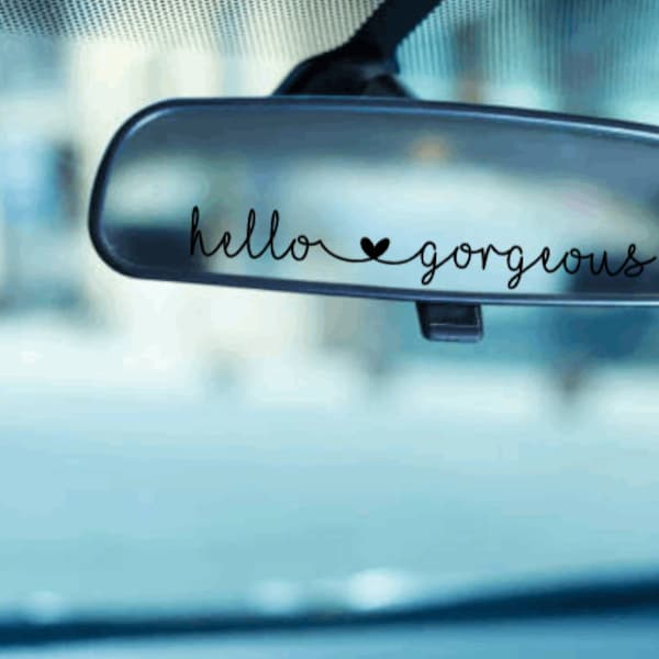 Rear View Mirror Decal Etsy