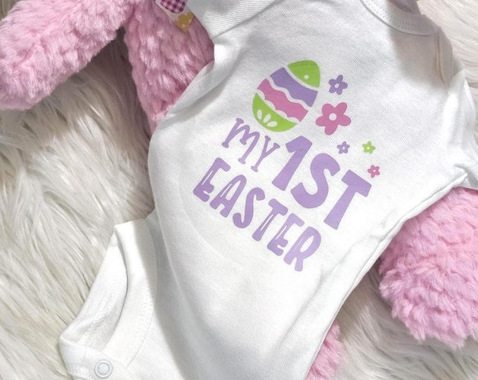 My First Easter Onesie Girl Boy Bodysuit Egg Bunny 1st