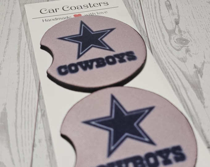 Cowboys Car Neoprene Cup Holder Coaster Gift