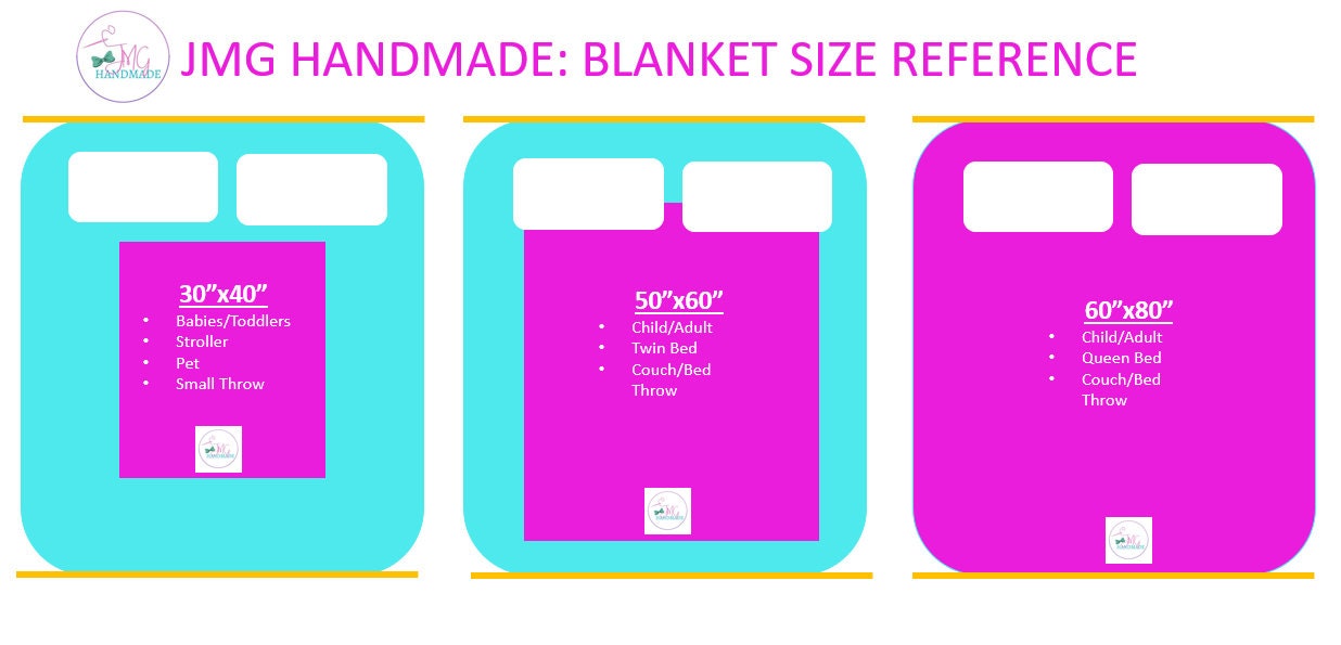 Lisa Frank Inspired Velveteen Minky Blanket 3 Sizes 40x30, 60x50, or