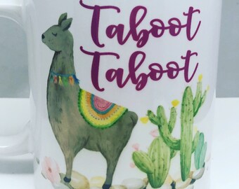 Taboot Taboot Sublimated Llama Mug // Phan Gift //