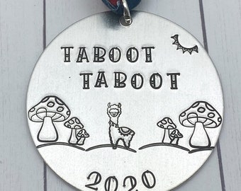 Llama Taboot Taboot Hand Stamped Ornament