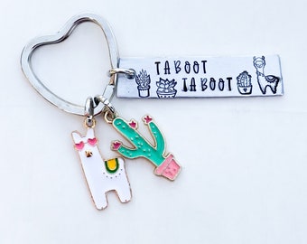 Taboot Taboot Metal Keychain // llama keychain // Phan Gift