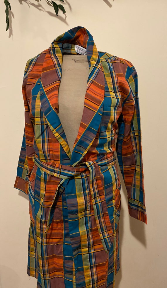 70s/80s Plaid robe