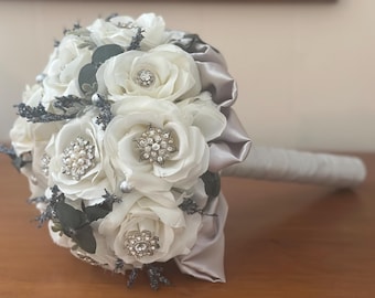 White Rose Wedding Bouquet
