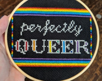 Perfectly Queer PATTERN ONLY Pride Cross Stitch Digital Download