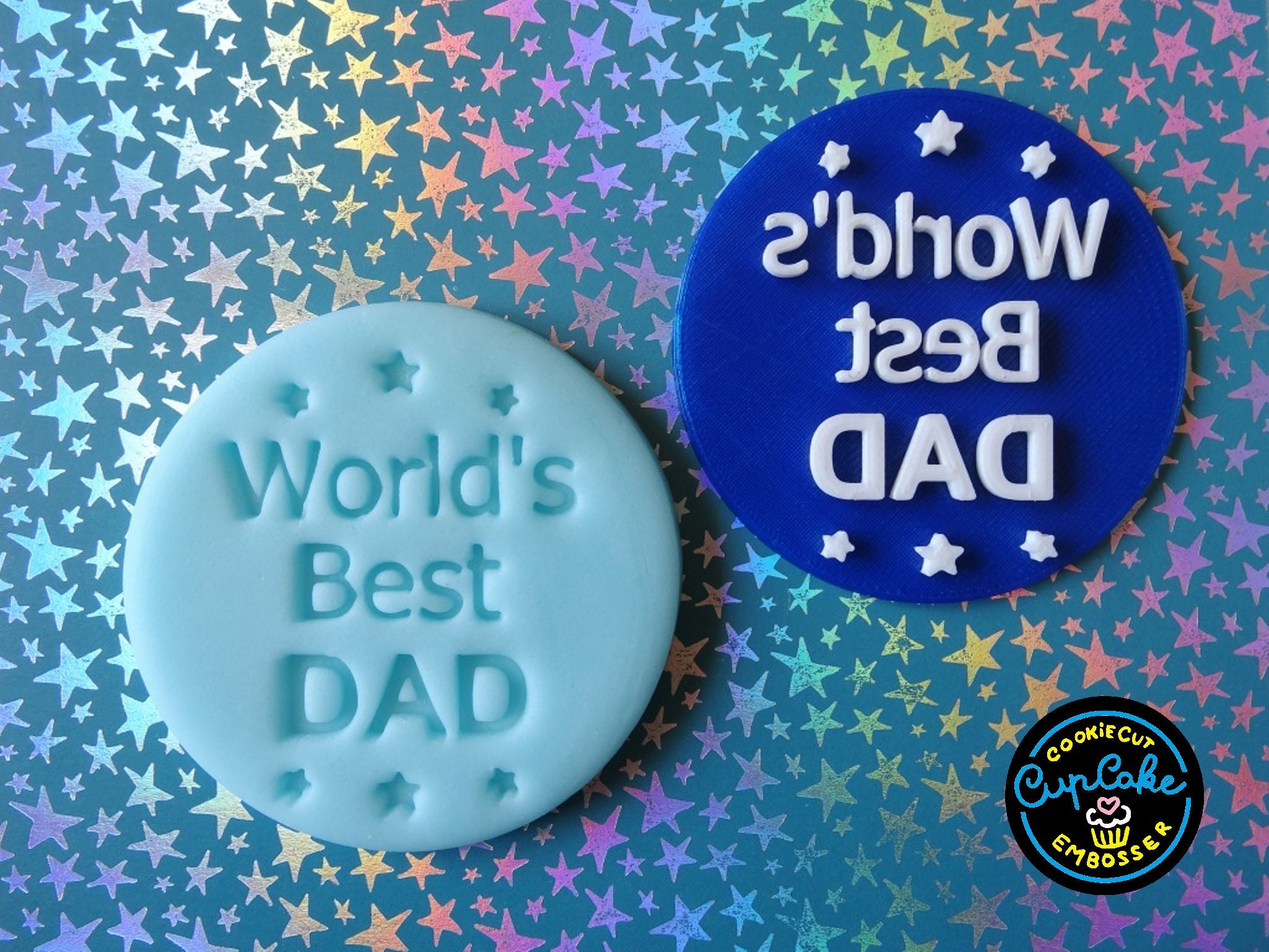 Timbre à Biscuit World's Best Dad #2 - Meilleur Papa Du Monde