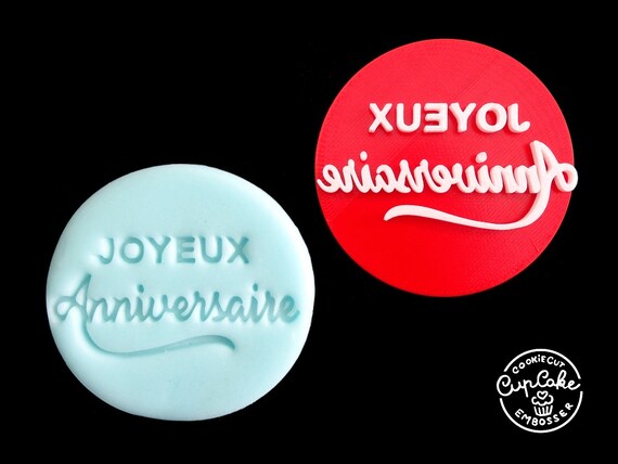 Joyeux Anniversaire Embosser Stamp 2 Etsy