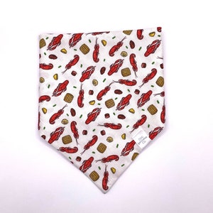 Crawfish Boil Tie On Dog Bandana