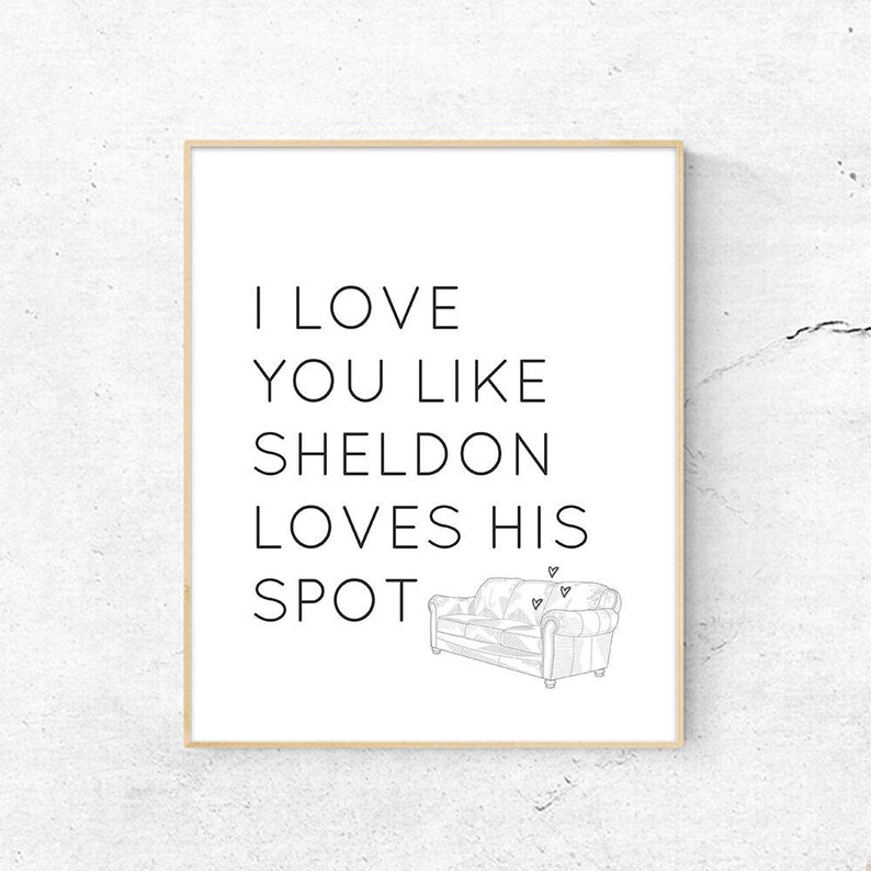 The Big Bang Theory Printable Sheldon Cooper Print Nerdy | Etsy