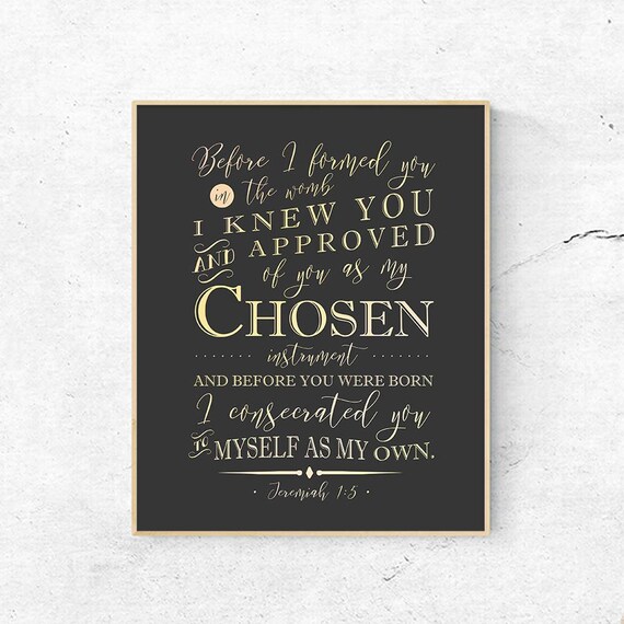 Scripture Printable Pastor Appreciation Jeremiah 1 5 Etsy