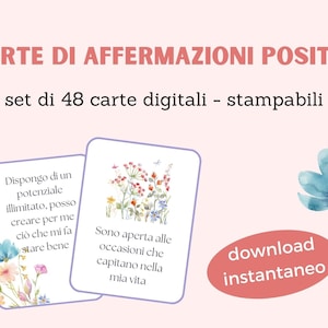 Carte di affermazioni positive motivazionali stampabili