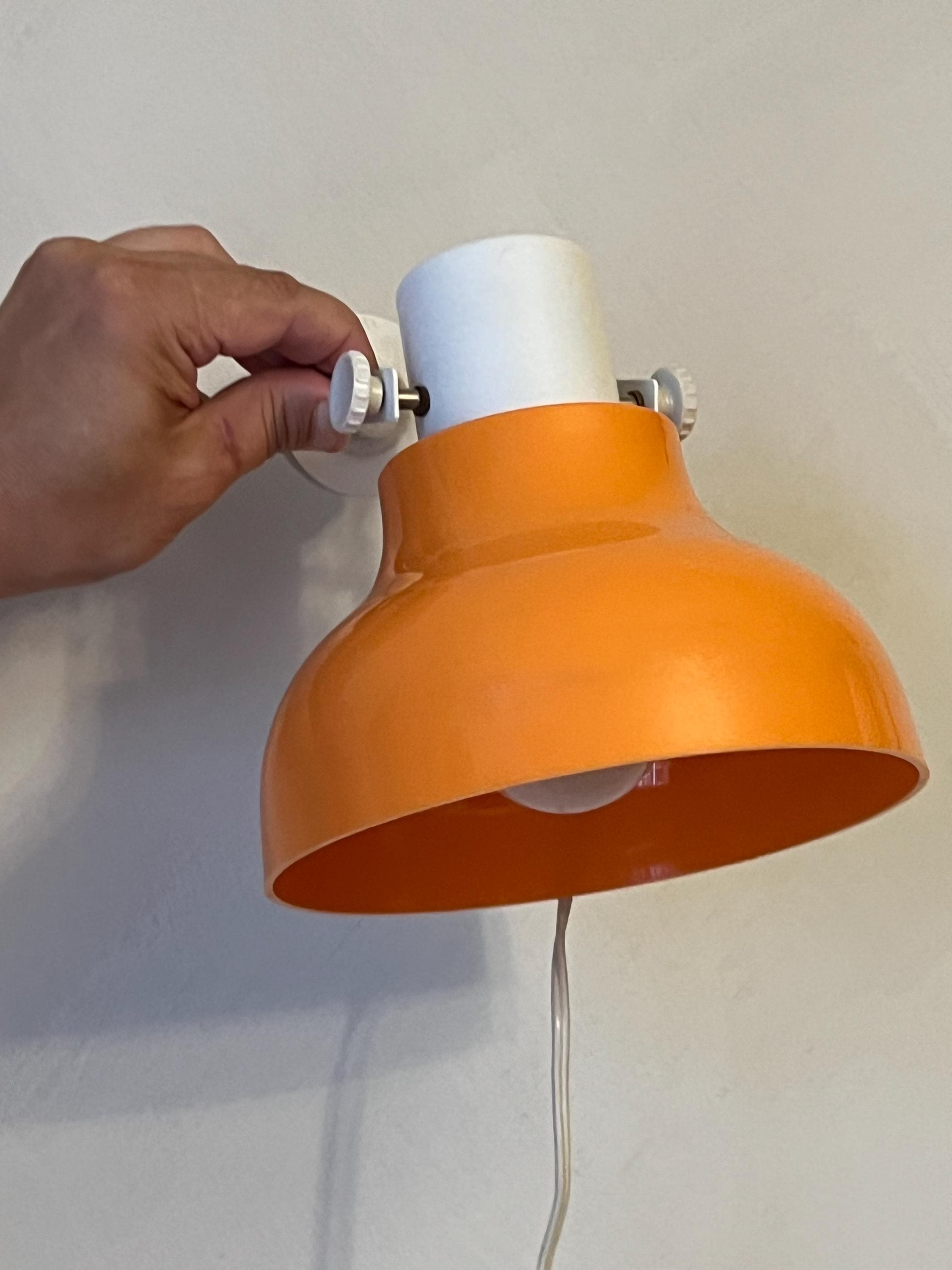 Vintage Orange Wall Lamp Estoplast Soviet Estonian Design - Etsy