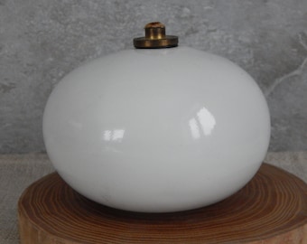 Scandinavian Vintage Höganäs Keramik Stoneware White Oil Lamp Aladdin by Stengods Design Anne Nilsson  Sweden Scandinavian Design