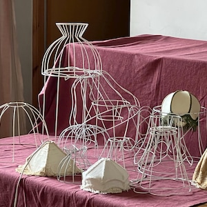 1 Skandinavisk vintage lampskärmsram trådram trådram