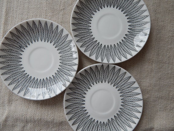 Set of 3 Scandinavian Vintage Gustavsberg Sweden Benporslin SALIX