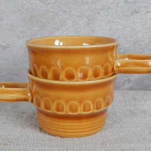 Set of 2 Vintage Stavangerflint Espresso cup Scandinavian Vintage Cups; Stavangerflint Norway Small Coffee Cups Norway Stoneware 1960 s