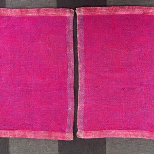 2er Set Made in Finland Vintage Helmi Vuorelma OY Leinen Tablet Tischset Woven Textil Wohnkultur, Sammlerstück 31 x 45 cm