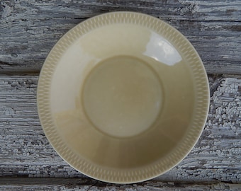 Set of 5 Vintage Stavangerflint Pale Yellow Plate Saucer Norway Stoneware 1960 s