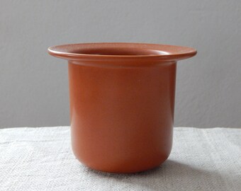 Escandinavo Vintage Höganäs Keramik Gres Brown Cup Pottery de Stengods Suecia Diseño Escandinavo
