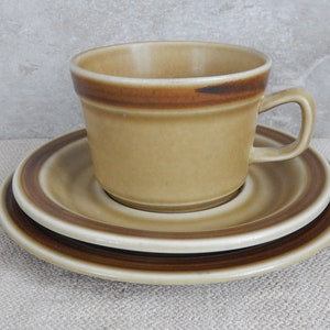 Vintage Stavangerflint FINSE Trio Teacup with Saucer and Cake Plate Norway
