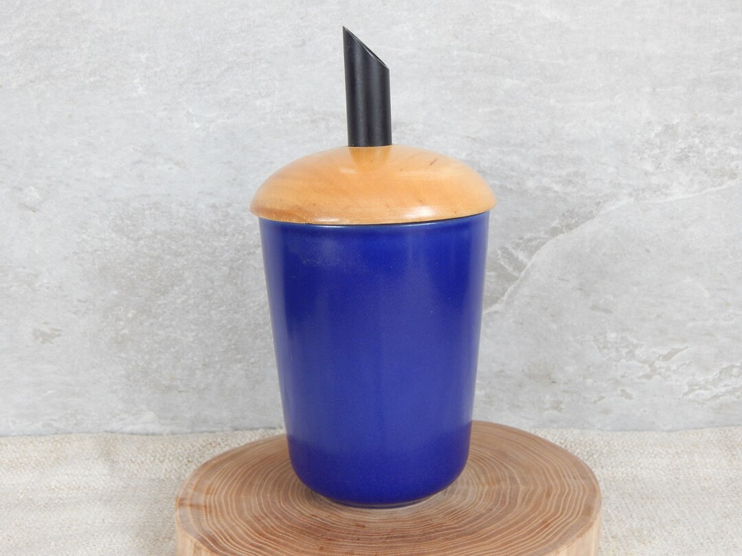 Scandinavian Vintage Höganäs Keramik Boda Nova Stoneware Midnight