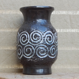 Vintage Upsala Ekeby Sweden Ceramic Vase Mari Simmulson Markings on bottom