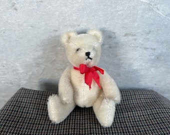vintage 5'' Hermann jointed bear, small teddy for collectors, made in West Germany