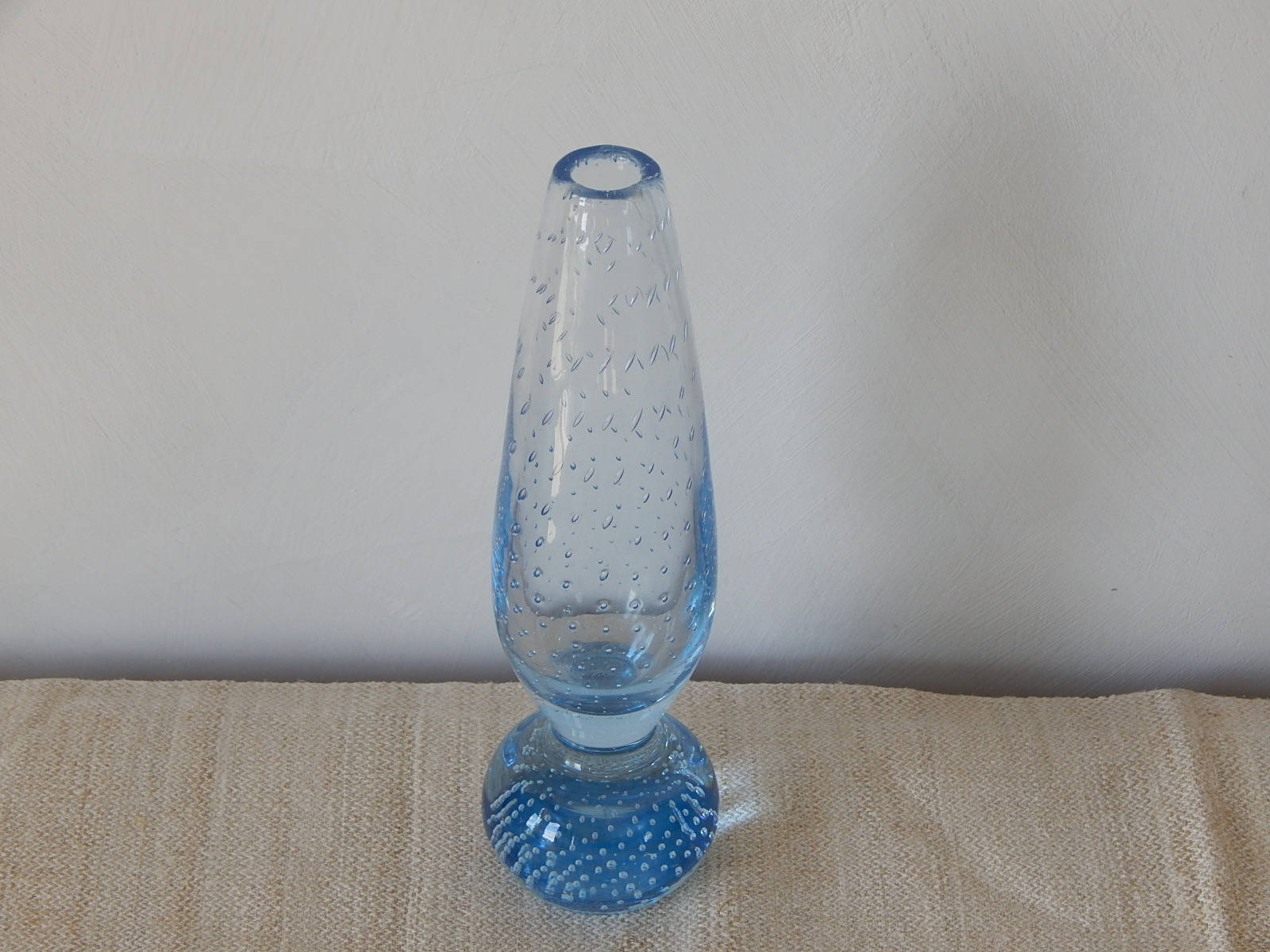Scandinavian Vintage Light Blue Glass Vase Vintage Vase Retro Etsy