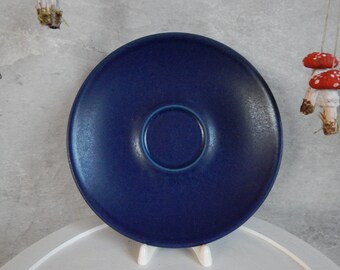 Arabia of Finland 24 H Blue Saucer Designed by Heikki Orvola Porcelain Blue