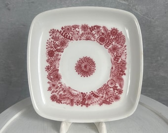 Figgjo Flint Arden Replacement Saucer Made in NorwayTuri Desig square saucer pink floral design