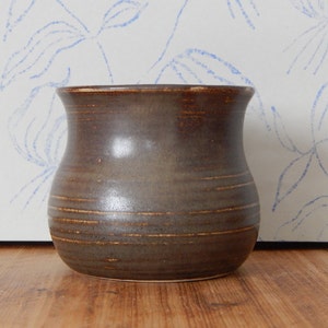 Scandinavian Vintage Vase Vintage Brown Vase Stoneware 1960 s Signed Wallakra U J