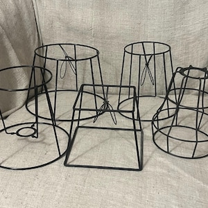 1 Skandinavisk Vintage Lampskärm Svart ram trådram trådram Stark konstruktion